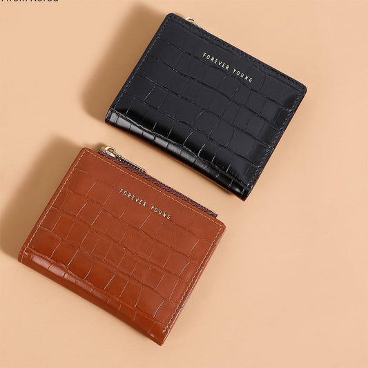 wallet womens short change simple high end ultra thin two fold