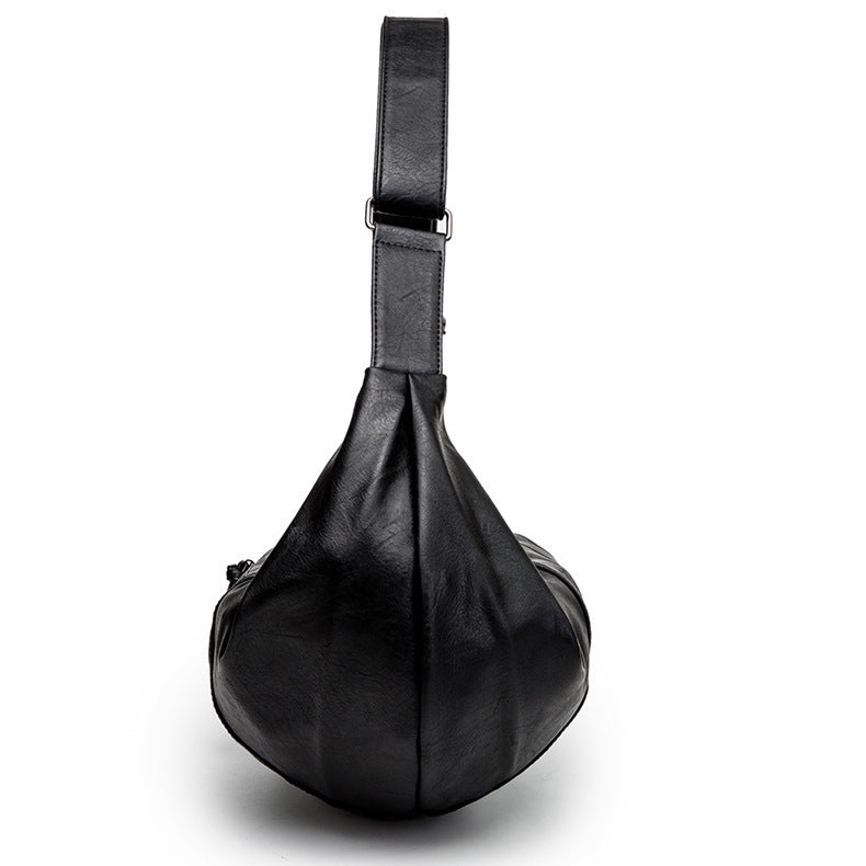 large new mens soft leather crossbody casual travel bag