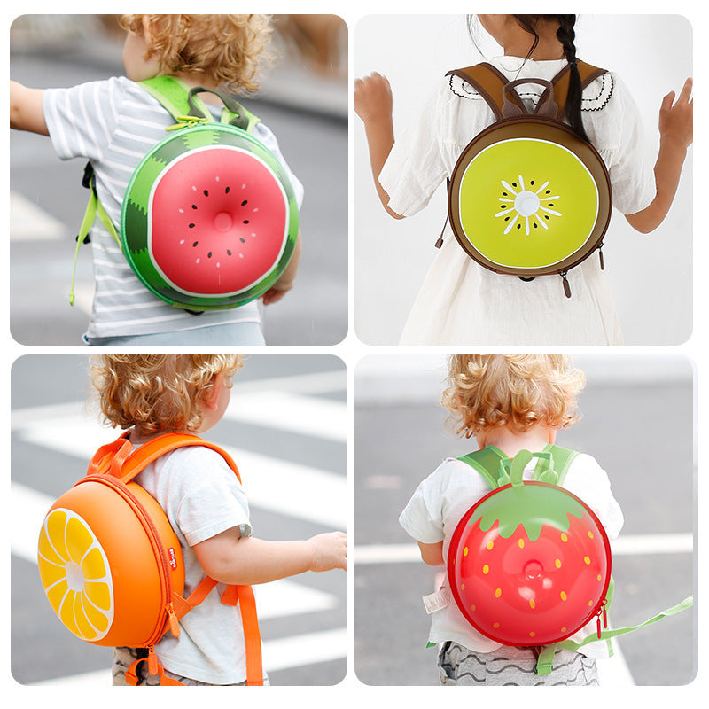 fruit shape cute casual childrens anti lost backpack