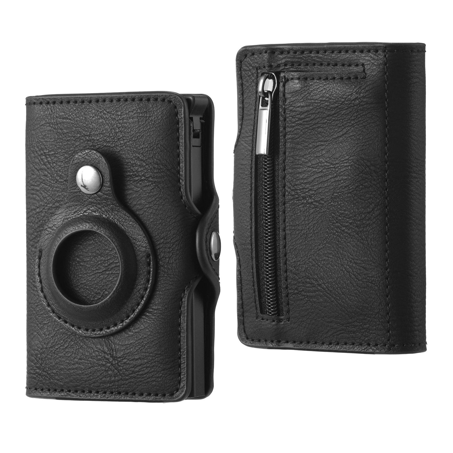 mens wallet tracker card clamp metal card holder