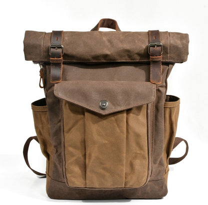 oil wax canvas mountaineering bag