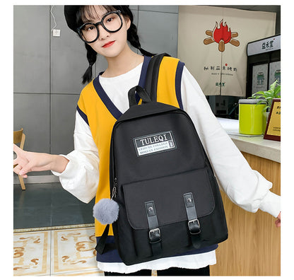 fashion all match middle school student backpack set