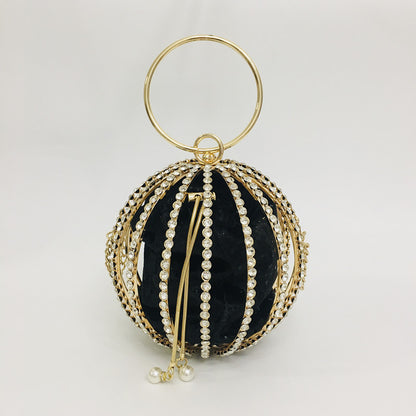 hollow diamond ball bag dinner bag bird cage bun mother bag handbag