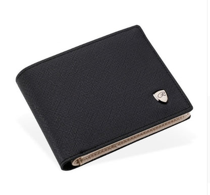 student youth short cross pattern korean fashion multi card position wallet new mens wallet purse