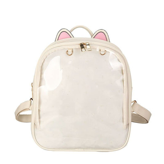 korean girls transparent candy color cute student schoolbag