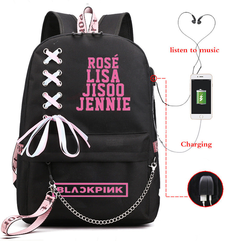 backpack korean style usb charging student female large capacity backpack