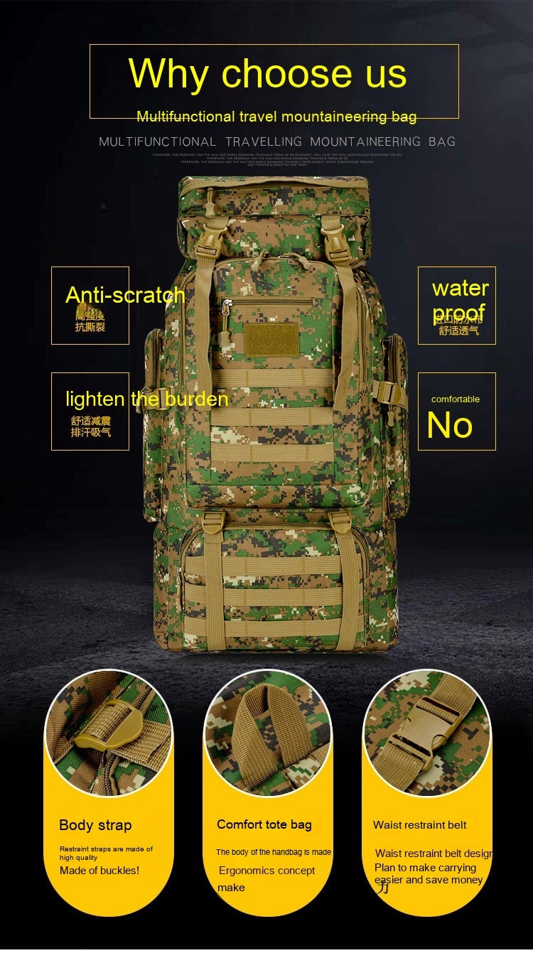 camouflage outdoor mountaineering backpack