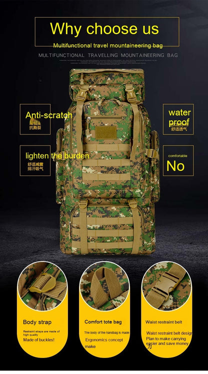 camouflage outdoor mountaineering backpack