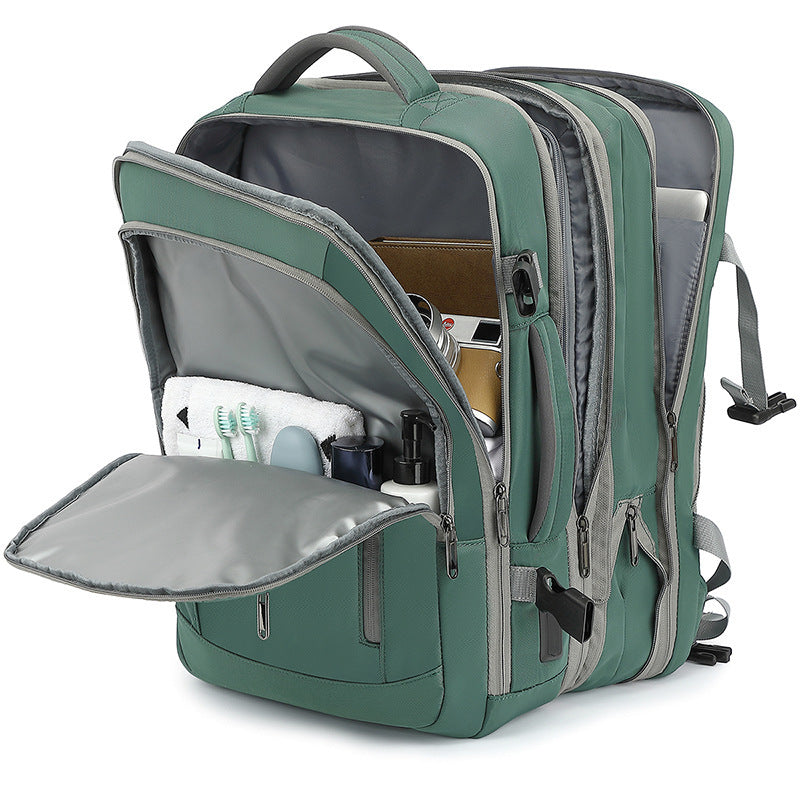 large capacity backpack expansion luggage bag multifunctional