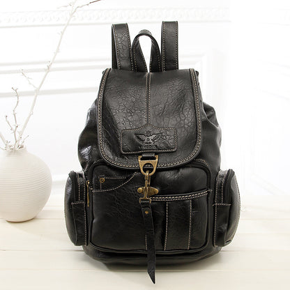 retro shoulder bag female new female bag fashion trend hook womens backpack student bag