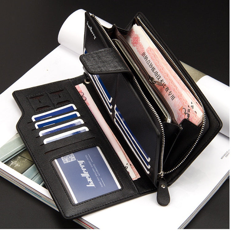 explosion models mens wallet long clutch bag multi function handbag mobile phone bag mens coin purse