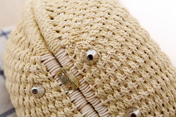 rattan handbag