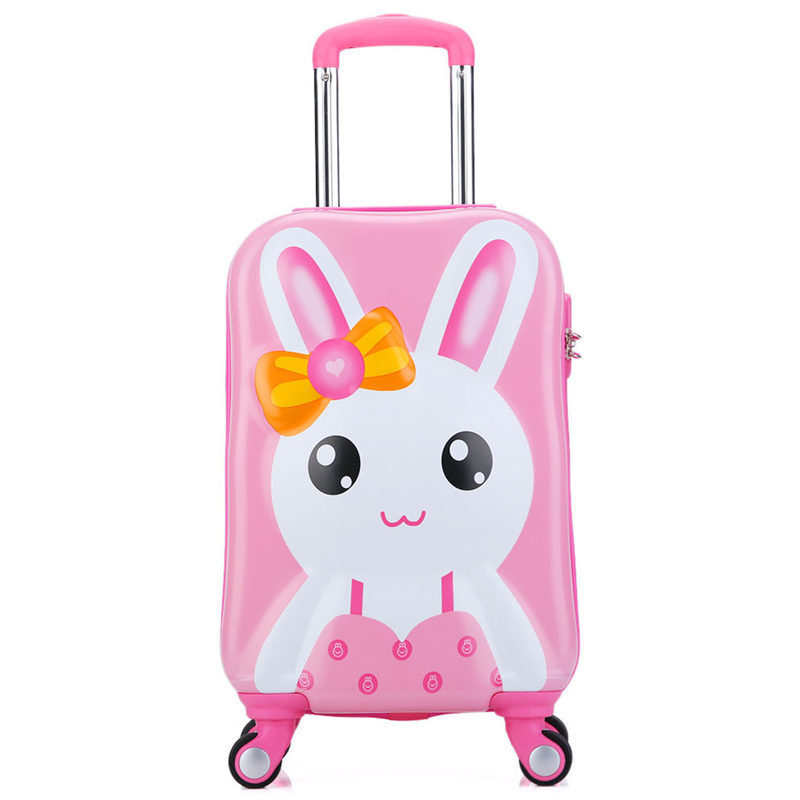 fashion cartoon print childrens trolley case