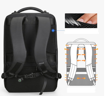 anti thief fashion men backpack multifunctional waterproof laptop bag usb charging travel bag