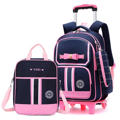 primary school children burden relieving backpack dual use