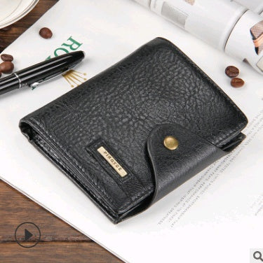 european and american casual mens wallet multi function short wallet