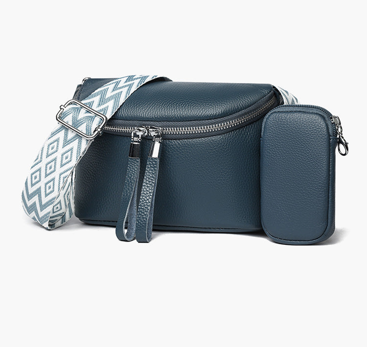 first layer cattlehide leather fashion shoulder messenger bag for women