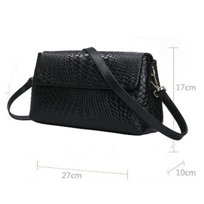 genuine leather womens woven bag crossbody small bag womens shoulder messenger bag