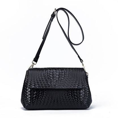 genuine leather womens woven bag crossbody small bag womens shoulder messenger bag