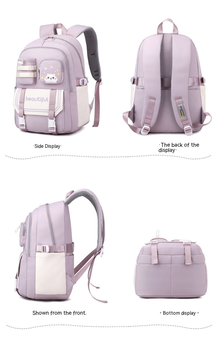 large capacity schoolbag for primary school girls cute