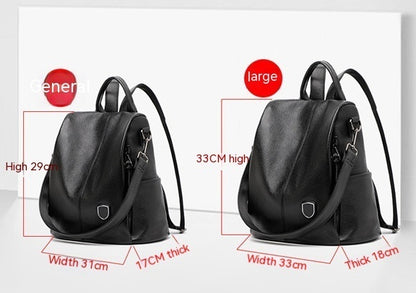 leather backpack womens multifunctional backpack large capacity