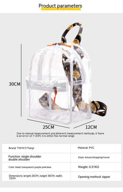 waterproof pvc backpack travel girls