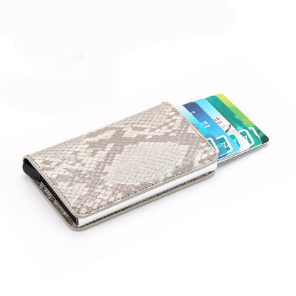 pu automatic card card holder rfid multi function card holder