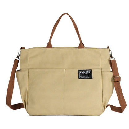 new womens canvas casual retro large capacity multi layer womens messenger bag