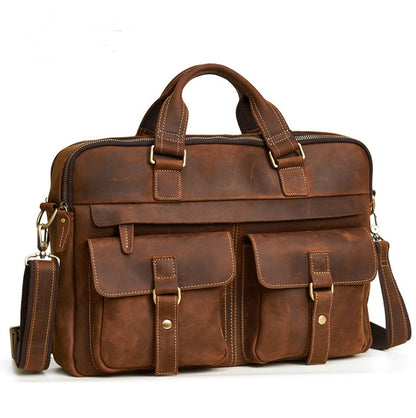 genuine mens bags retro mens business bags briefcase cowhide oblique bag 15 6 inch laptop bag