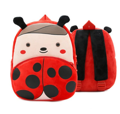 children school backpack cartoon rainbow design soft plush material for toddler baby girls kindergarten kids school bags