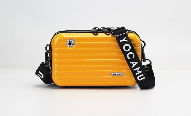 new hand holding mini suitcase small bag female small slung personality travel suitcase shoulder small square bag tide