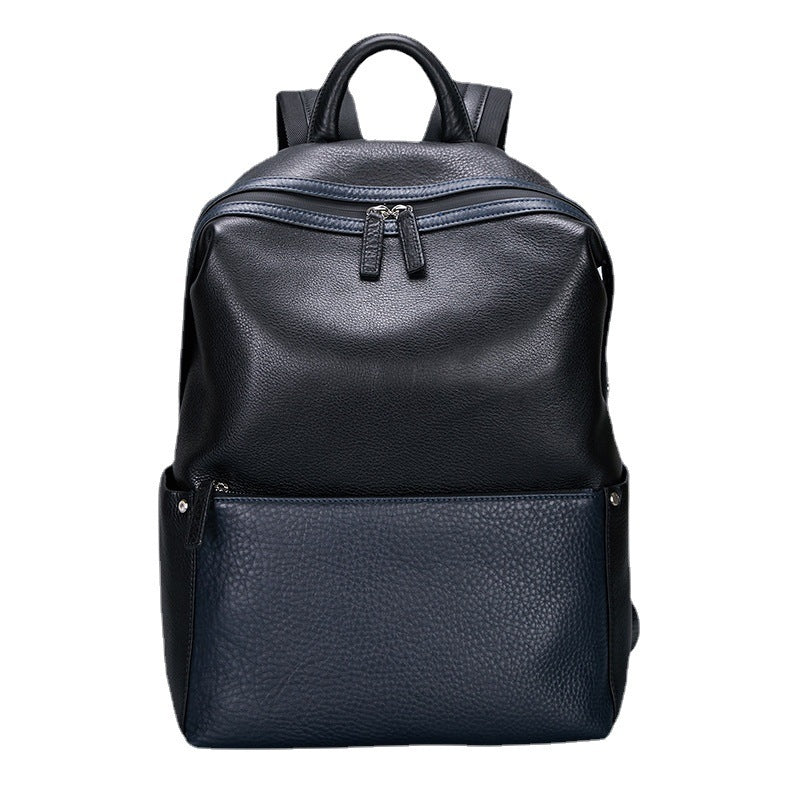 mens retro casual top layer cowhide backpack