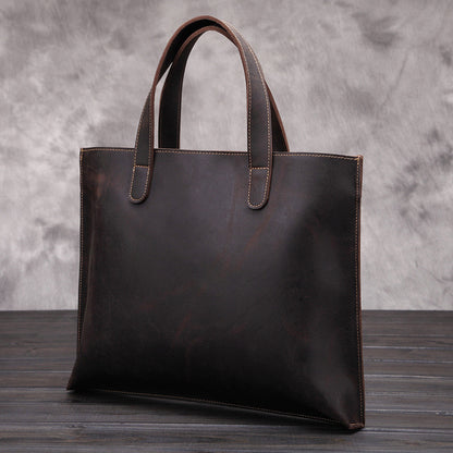 crazy horse leather business leather briefcase cowhide messenger bag