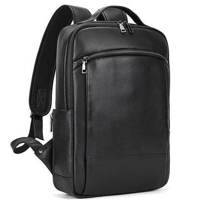 high end mens leather large capacity backpack 16 inch