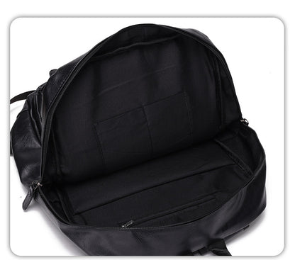 high end leather texture business large capacity backpack