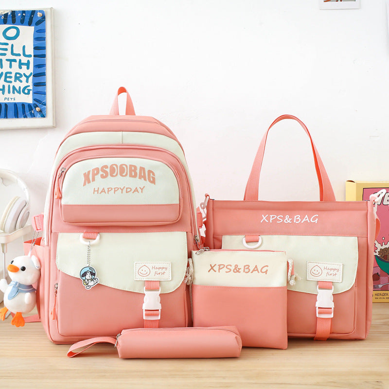 four piece ins schoolbag for junior and senior high schools