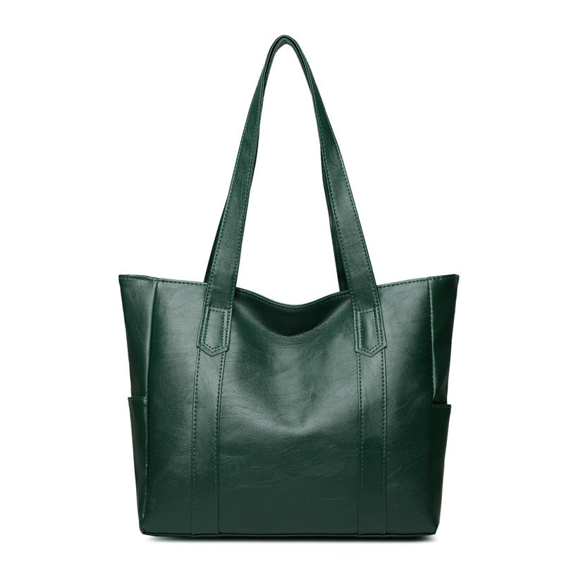retro large capacity womens shoulder bag