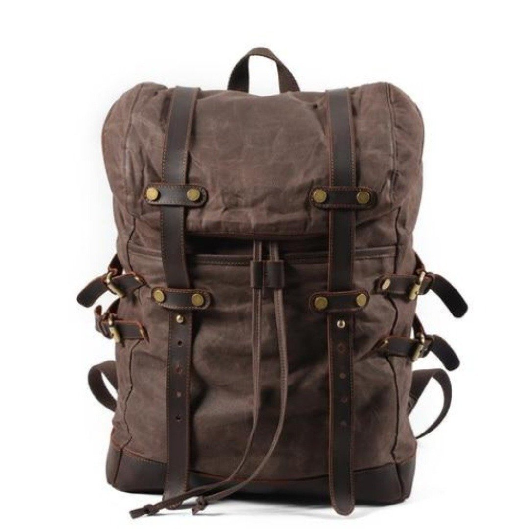 canvas mens bag leisure backpack mens waterproof outdoor travel bag