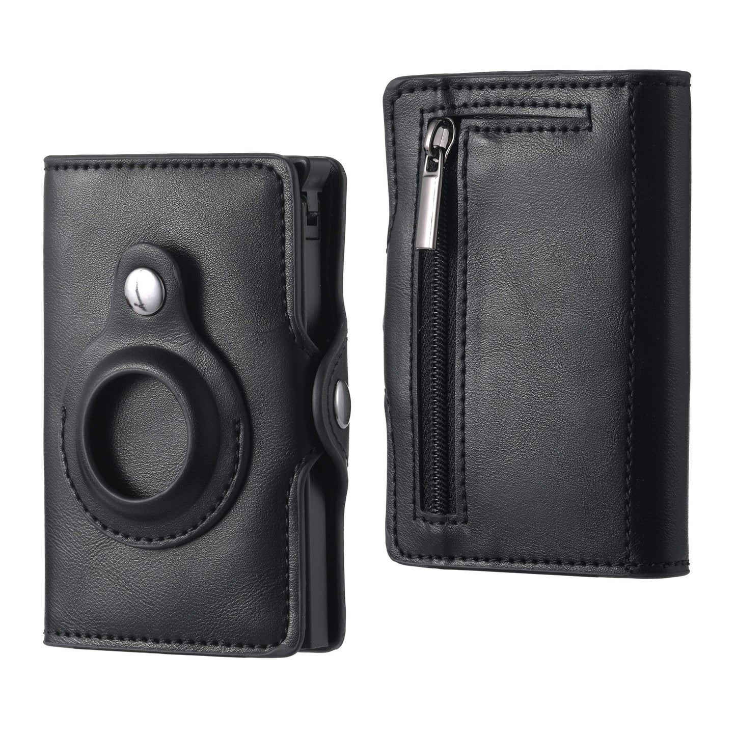 mens wallet tracker card clamp metal card holder