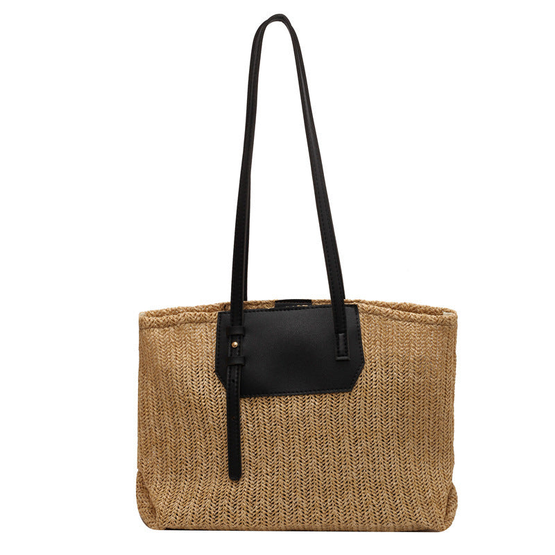 woven large capacity fashion handbag