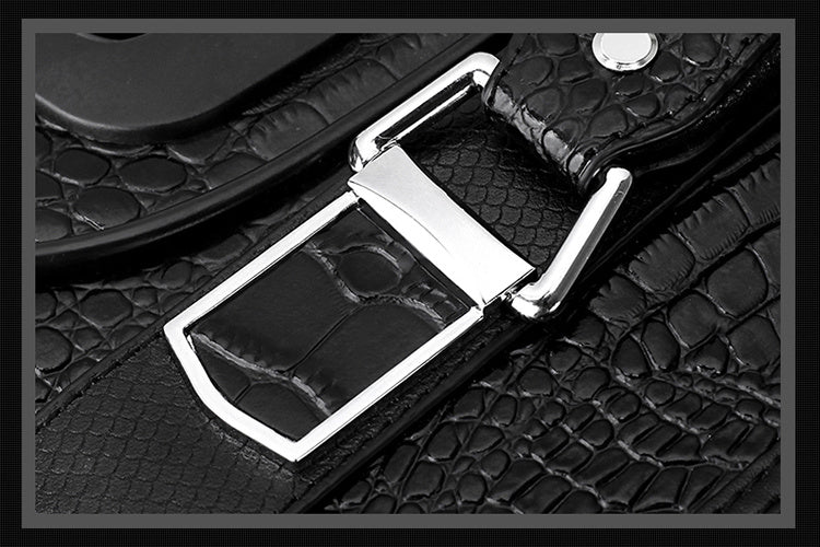 genuine leather crocodile pattern suitcase mens top layer cowhide