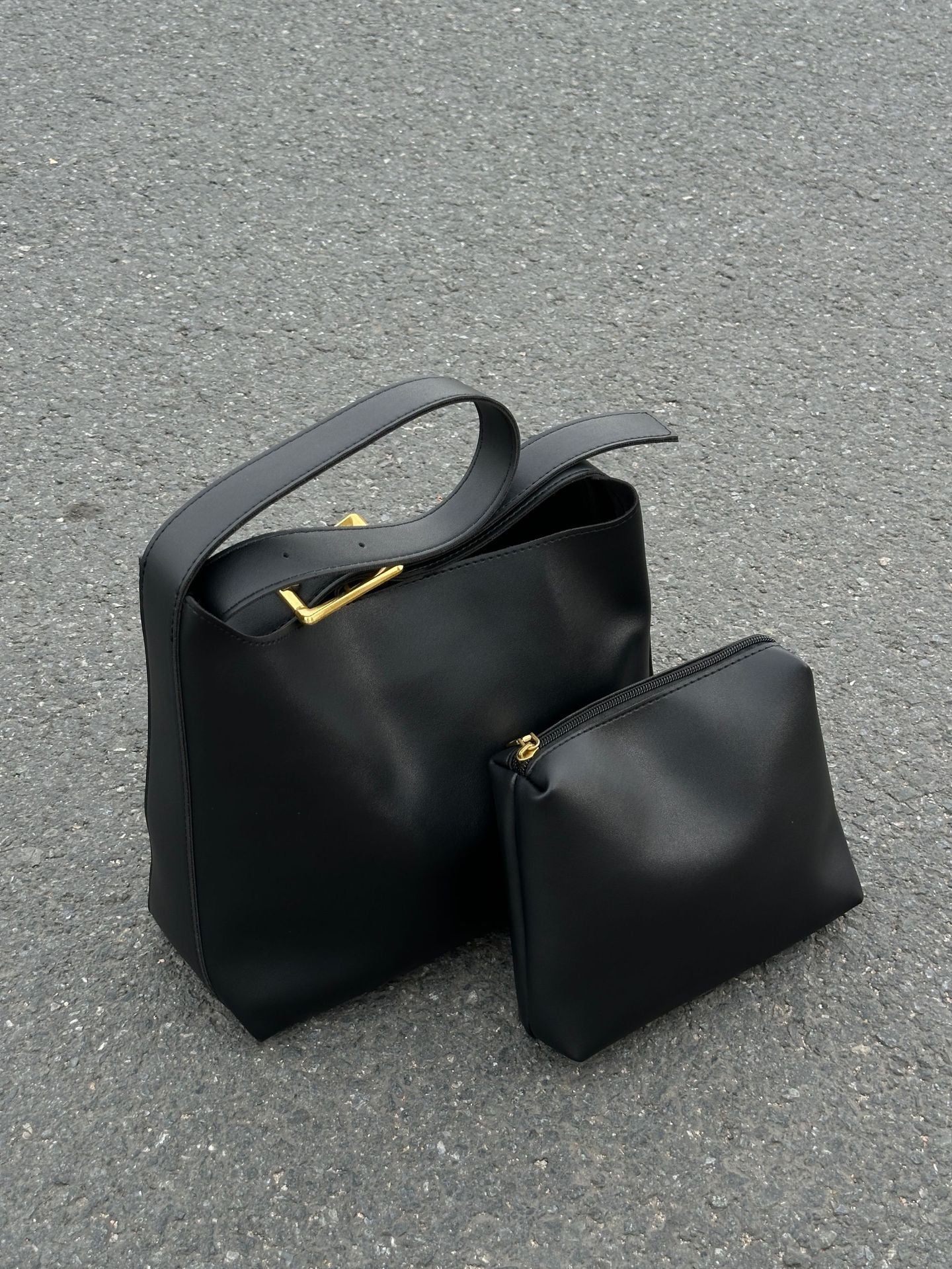 new fashion all match bucket large capacity simple casual two piece suit shoulder messenger bag
