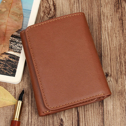 retro fashion anti scanning leather wallet