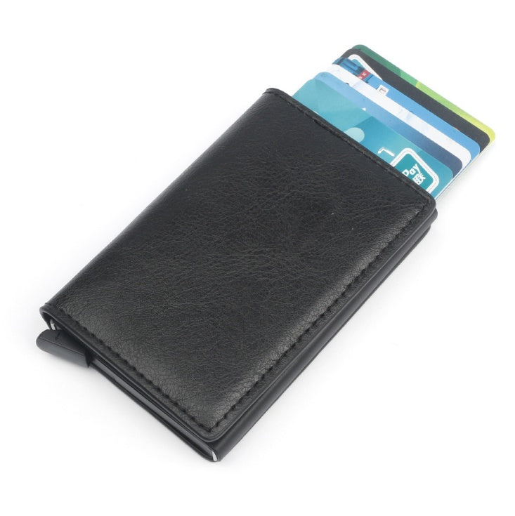 pu automatic card card holder rfid multi function card holder