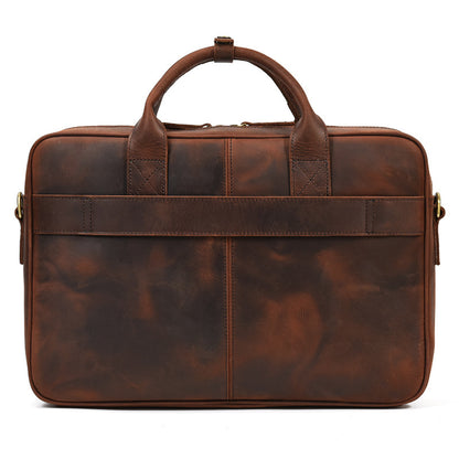 mens first layer cowhide portable briefcase
