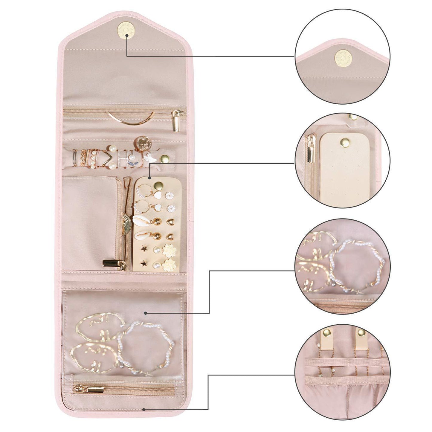 makeup jewelry bag storage bag foldable