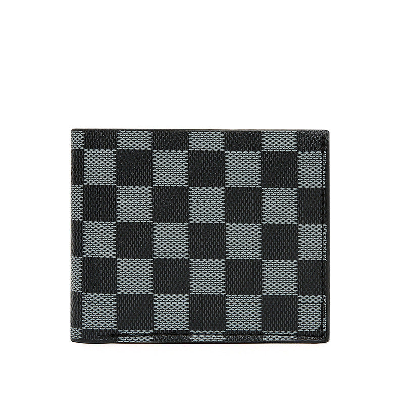 fashion personality new plaid mens card bag