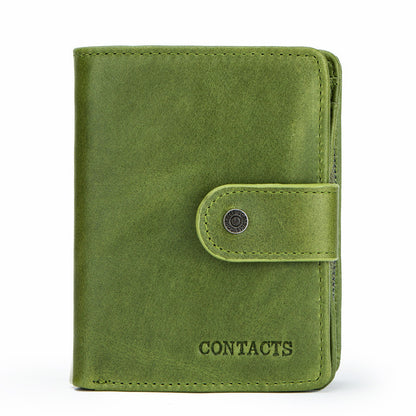 rfid cowhide multifunctional mens wallet