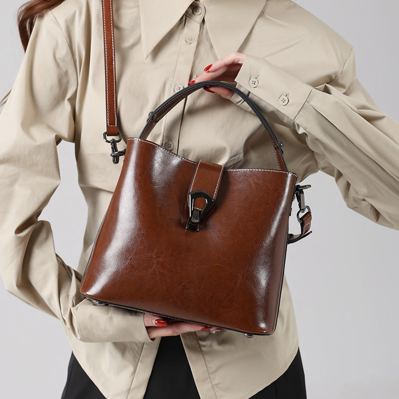 womens autumn and winter bucket bag shoulder messenger bag