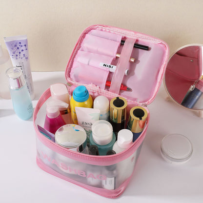 transparent pvc large capacity waterproof cosmetic bag